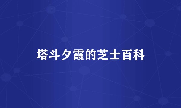 塔斗夕霞的芝士百科