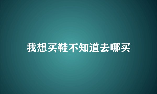 我想买鞋不知道去哪买