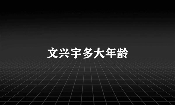 文兴宇多大年龄