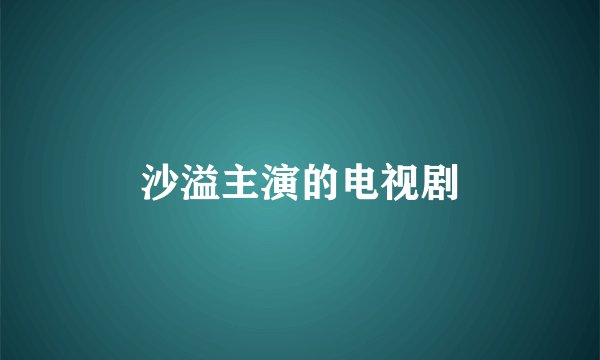沙溢主演的电视剧