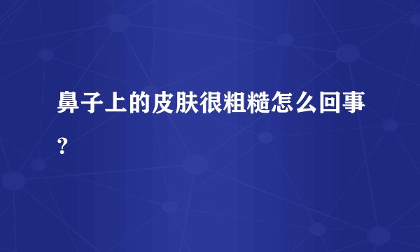 鼻子上的皮肤很粗糙怎么回事？