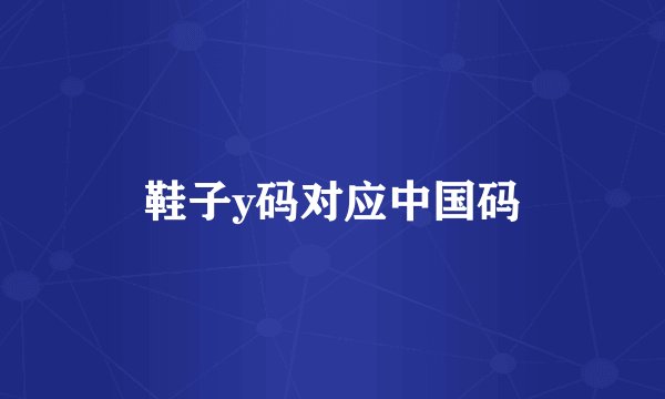 鞋子y码对应中国码