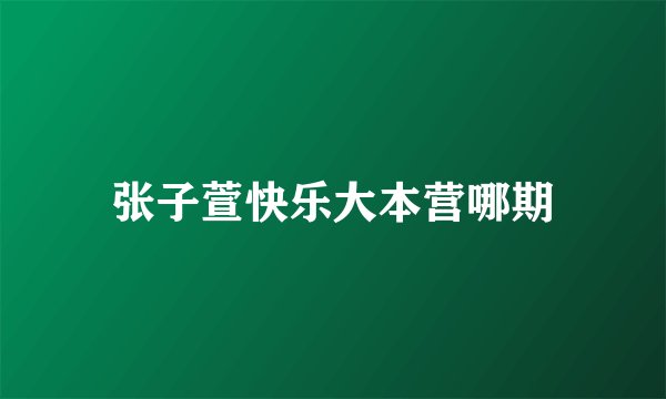 张子萱快乐大本营哪期