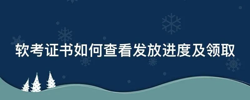 软考证书如何查看发放进度及领取