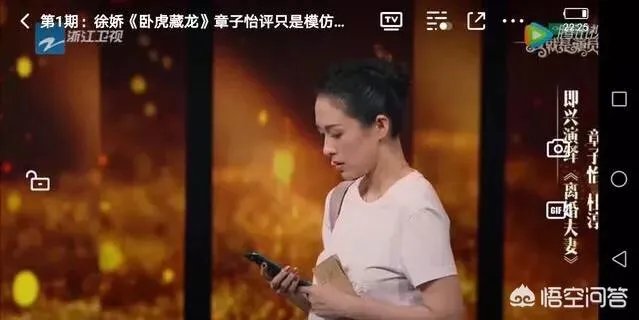 如何评价章子怡在浙江卫视《我就是演员》中的表现?