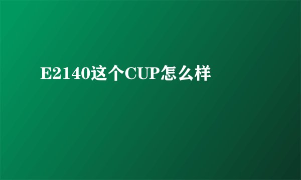 E2140这个CUP怎么样