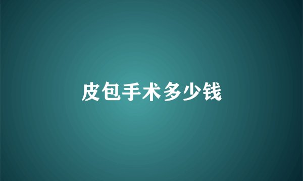 皮包手术多少钱