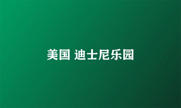 美国 迪士尼乐园