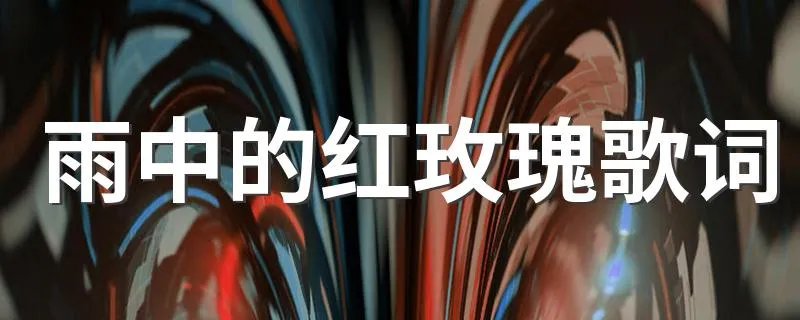 雨中的红玫瑰歌词 雨中的红玫瑰歌词介绍