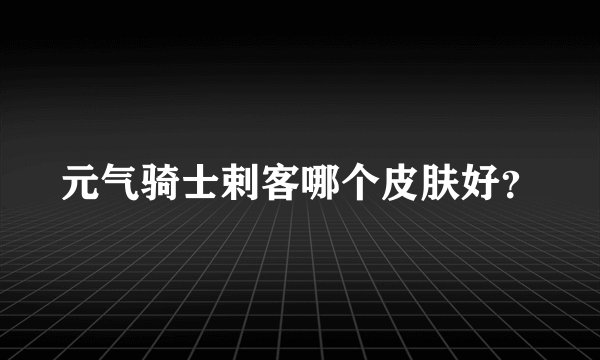 元气骑士剌客哪个皮肤好？