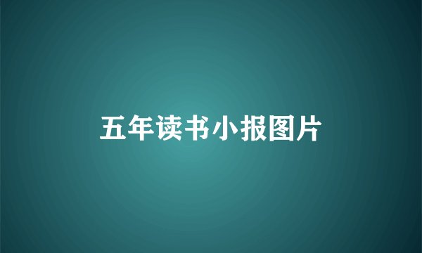 五年读书小报图片