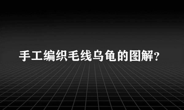 手工编织毛线乌龟的图解？
