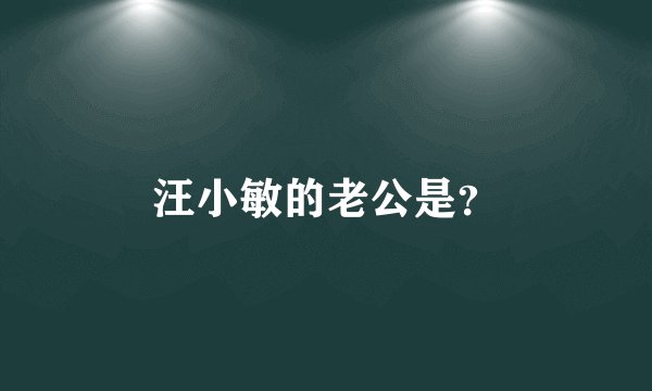 汪小敏的老公是？