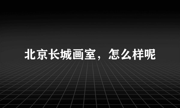 北京长城画室，怎么样呢