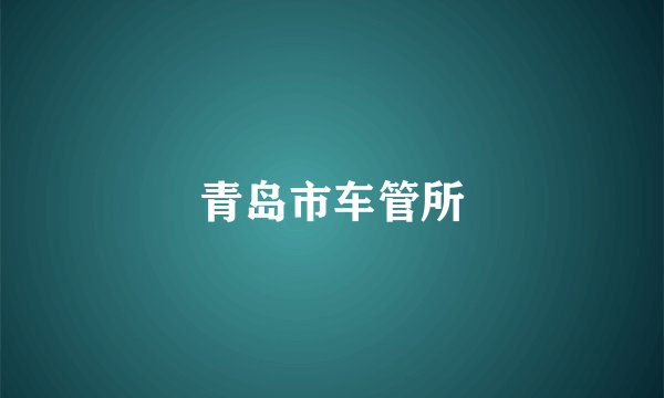 青岛市车管所