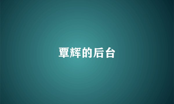 覃辉的后台
