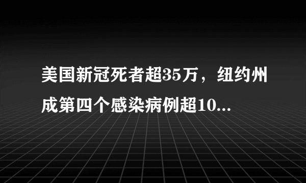 美国新冠死者超35万，纽约州成第四个感染病例超100万的州