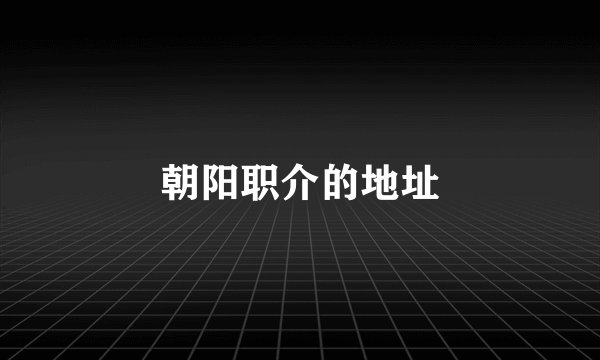朝阳职介的地址