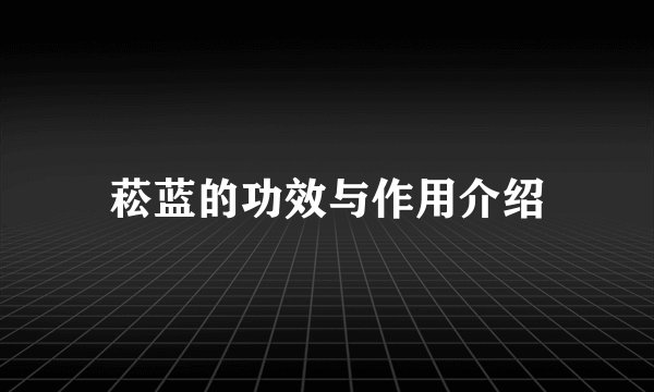 菘蓝的功效与作用介绍