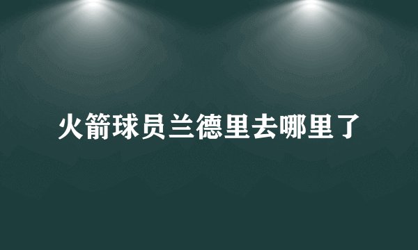 火箭球员兰德里去哪里了