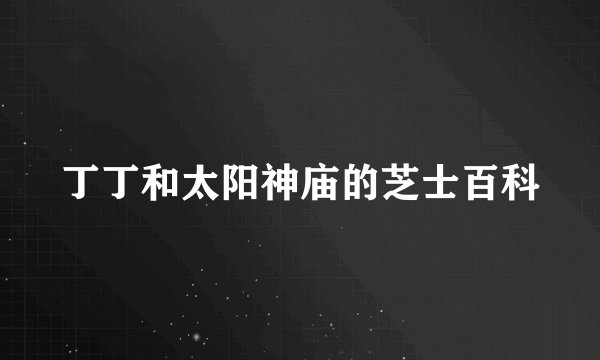 丁丁和太阳神庙的芝士百科