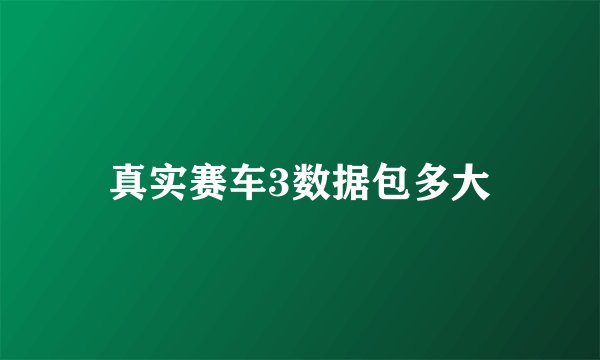 真实赛车3数据包多大