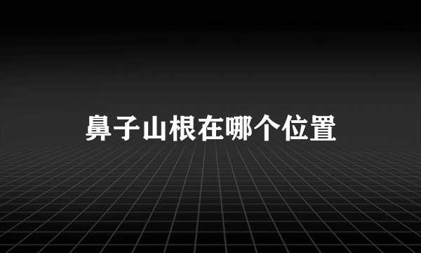 鼻子山根在哪个位置
