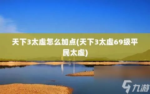 天下3太虚怎么加点 天下3太虚69级平民太虚