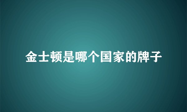 金士顿是哪个国家的牌子