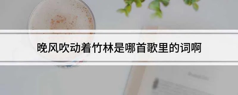 晚风吹动着竹林是哪首歌里的词啊
