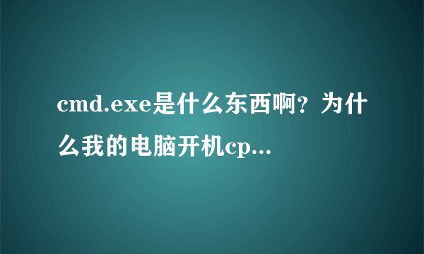 cmd.exe是什么东西啊?为什么我的电脑开机cpu就是100%啊,就是cmd占的啊,如何解决啊?