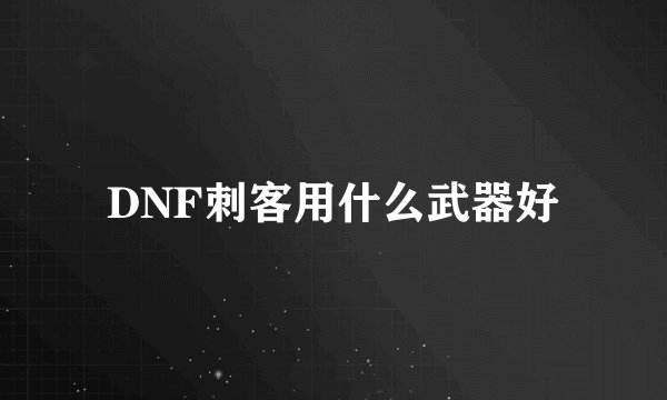 DNF刺客用什么武器好
