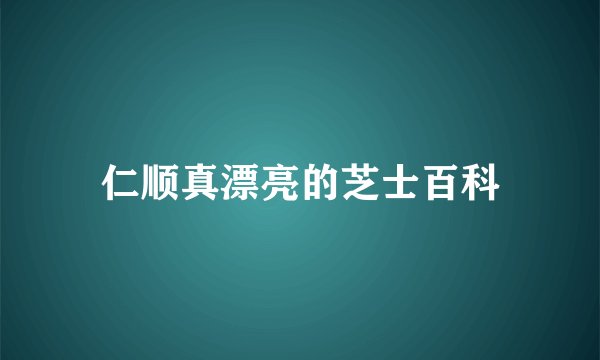 仁顺真漂亮的芝士百科
