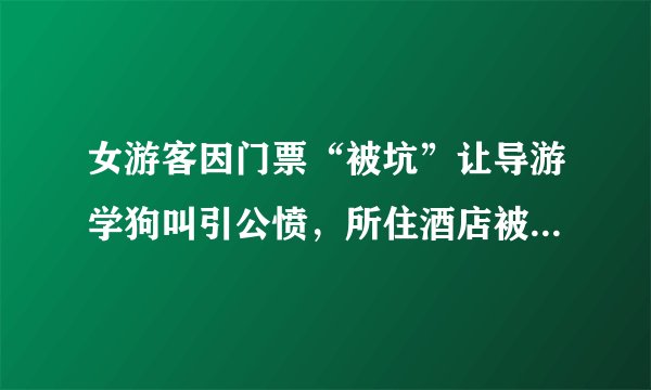 女游客因门票“被坑”让导游学狗叫引公愤，所住酒店被砸，你怎么看？
