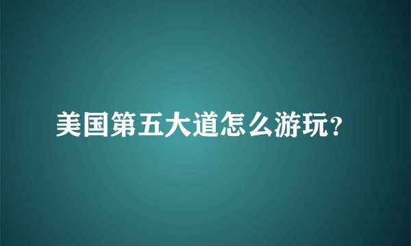 美国第五大道怎么游玩？