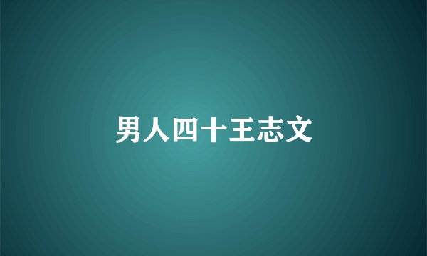 男人四十王志文