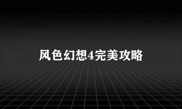 风色幻想4完美攻略