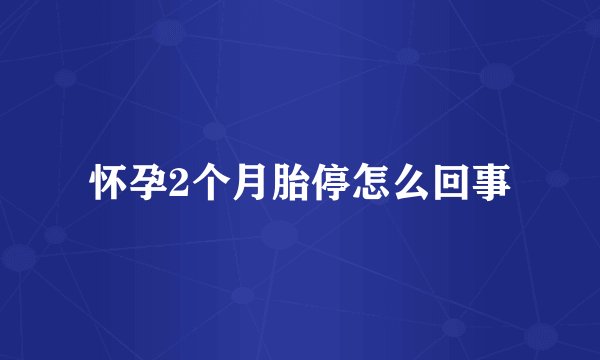 怀孕2个月胎停怎么回事