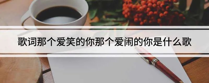 歌词那个爱笑的你那个爱闹的你是什么歌