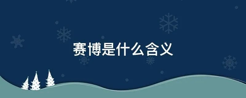 赛博是什么含义