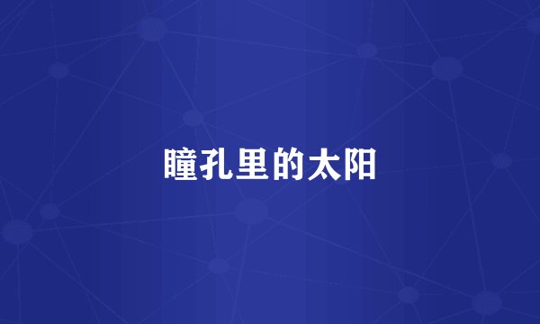 瞳孔里的太阳