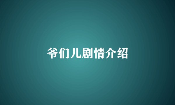 爷们儿剧情介绍