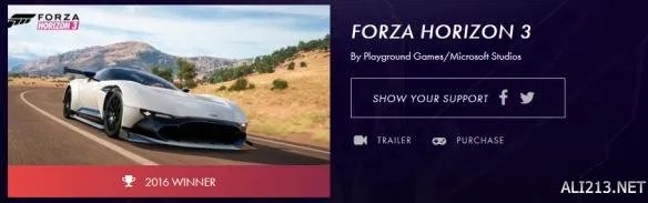 TGA2016:最佳体育/竞速游戏公布!《极限竞速:地平线3》实至名归