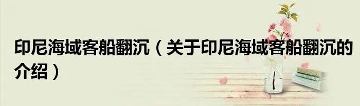 印尼海域客船翻沉（关于印尼海域客船翻沉的介绍）