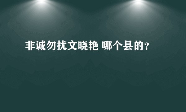 非诚勿扰文晓艳 哪个县的？