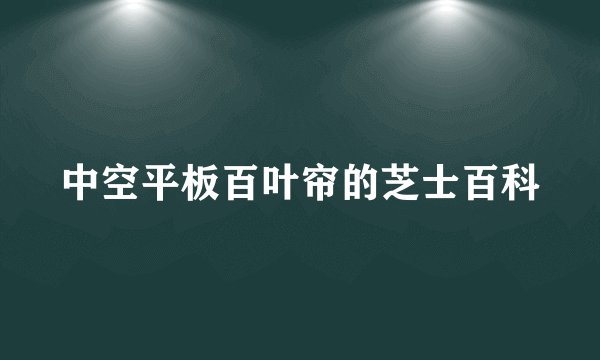 中空平板百叶帘的芝士百科