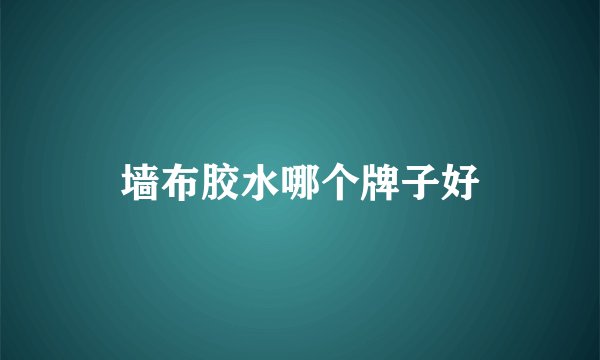 墙布胶水哪个牌子好