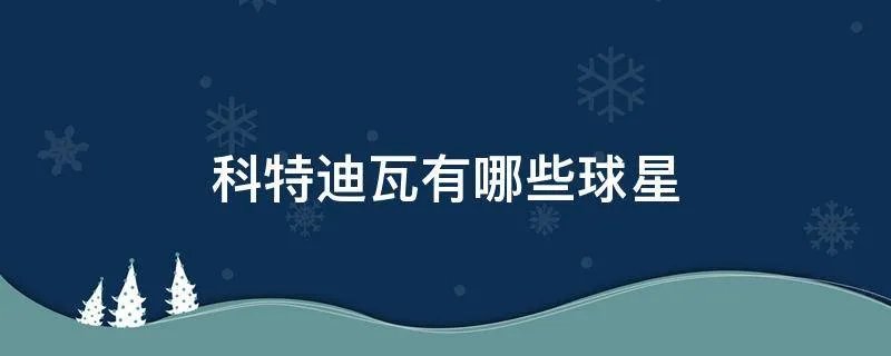 科特迪瓦有哪些球星