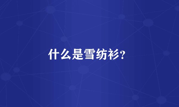 什么是雪纺衫？