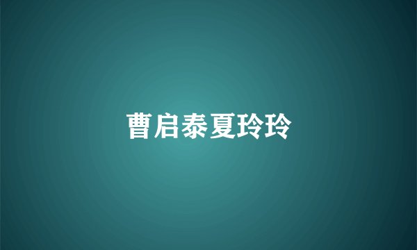 曹启泰夏玲玲